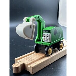 Thomas & Friends Wooden Railway Alfie Excavator Train Vtg 2003 12 Learning Curve